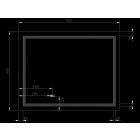 LED tükör 90 x 70 cm érintőszenzoros előre és  külön kapcsolható háttér világítás