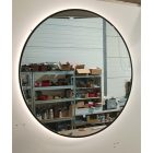 Fürdőszobai kerek érintő szenzoros LED tükör fekete kerettel