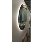 Fürdőszobai kerek érintő szenzoros LED tükör fekete kerettel