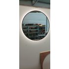 Fürdőszobai kerek érintő szenzoros LED tükör fekete kerettel