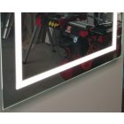 LED tükör 80x100 cm két világító sáv  