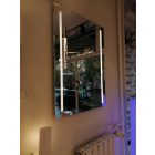 LED tükör 80x100 cm két világító sáv  