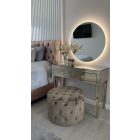 Kerek led tükör homok fújt sávval  65 cm átmérő