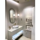 Fürdőszobai ovális COB LED tükör 50x100 cm méretben, kikapcsolva