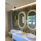 Ovális LED tükrök dupla mosdóhoz