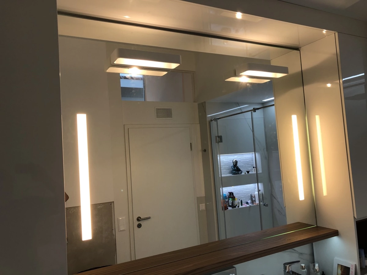 LED tükör dupla mosdóhoz